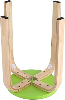 Brazo Taburete Asiento Taburete Madera apilables – Taburetes Bajos Banquetas de salón Muebles decoración 45.5 x 30 cm 4 Color, Madera, Verde, 45,5 x 30 cm