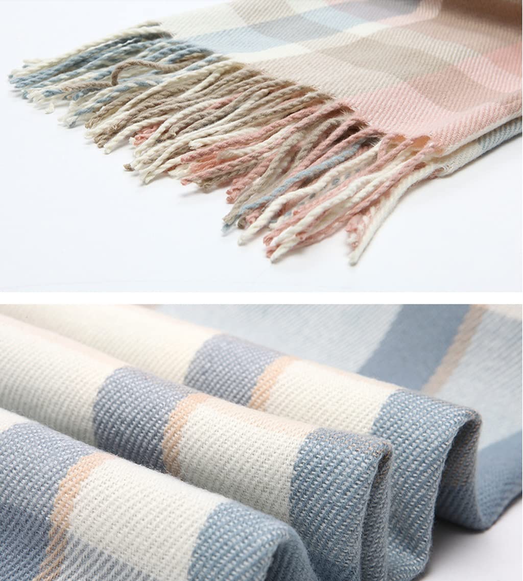 Sciarpa Calda Sciarpa Donna Cashmere Sciarpes Scialle da Donna Plaid Autunno Inverno Morbido Torbido Scialli Paradelli Involucri for Le Donne Regalo per La Vita Quotidiana(E)