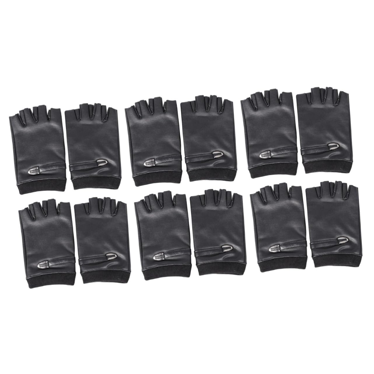 Unisex Fahrradhandschuhe Winterhandschuhe Motorradhandschuhe Fahrhandschuhe Herren Reithandschuhe Handschuhe Aus Pu-Leder Halbe Finger Kurze Handschuhe Black