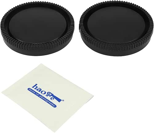 Haoge Camera Body Cap and Rear Lens Cap Cover Kit