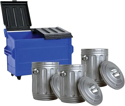 Blue Dumpster & 3 علب القمامة لأرقام عمل المصارعة