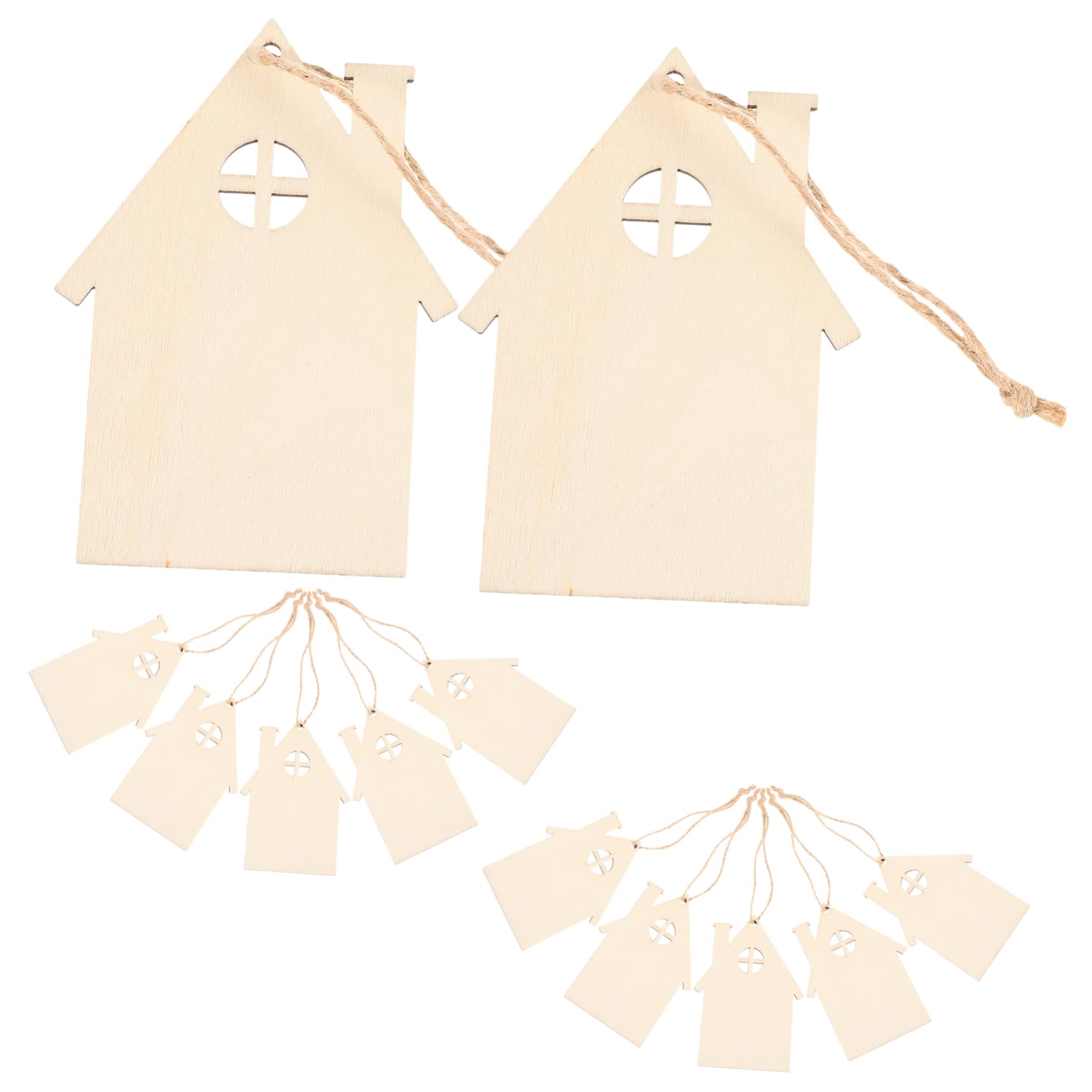 SEWACC Mini Bolas de Navidad para Árbol 20 Piezas Adorno de Madera para Colgar en La Casa Decoración Festiva de Madera para Árboles Y Decoraciones de Fiesta