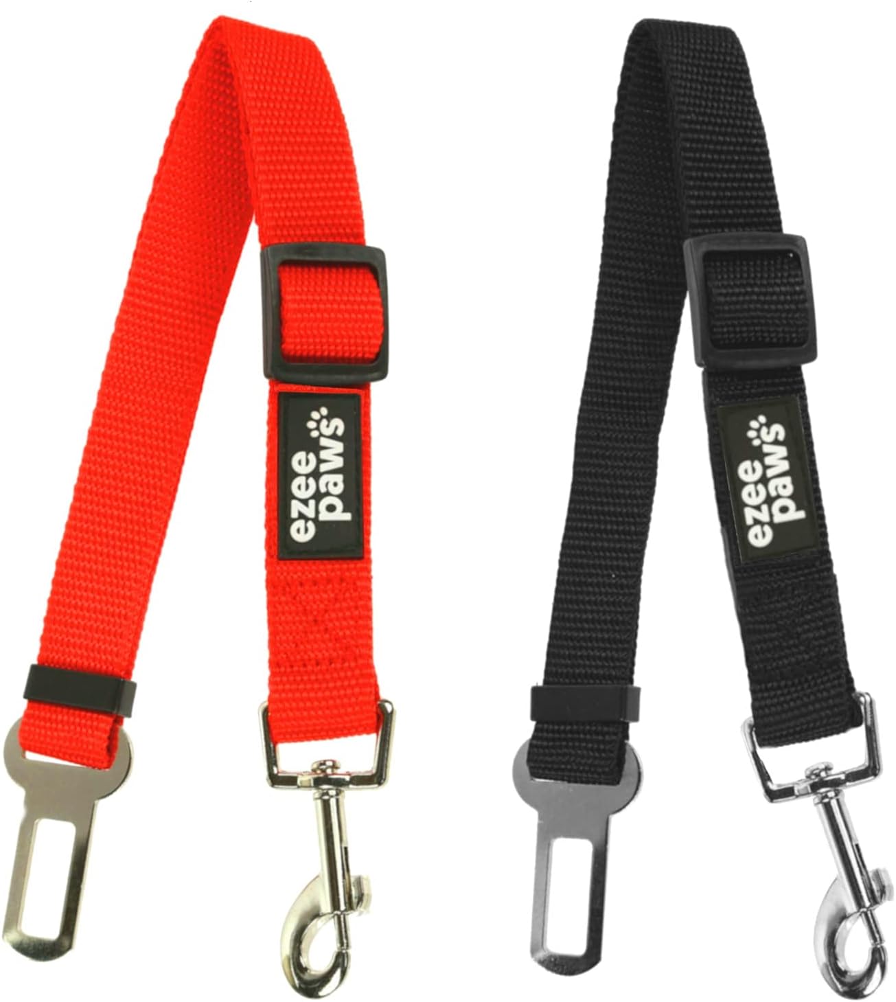 Dog Seat Belt for Car, 2 Pack Safety Restraints, Adjustable Travel Dog Harness Accessories, Black and Red
