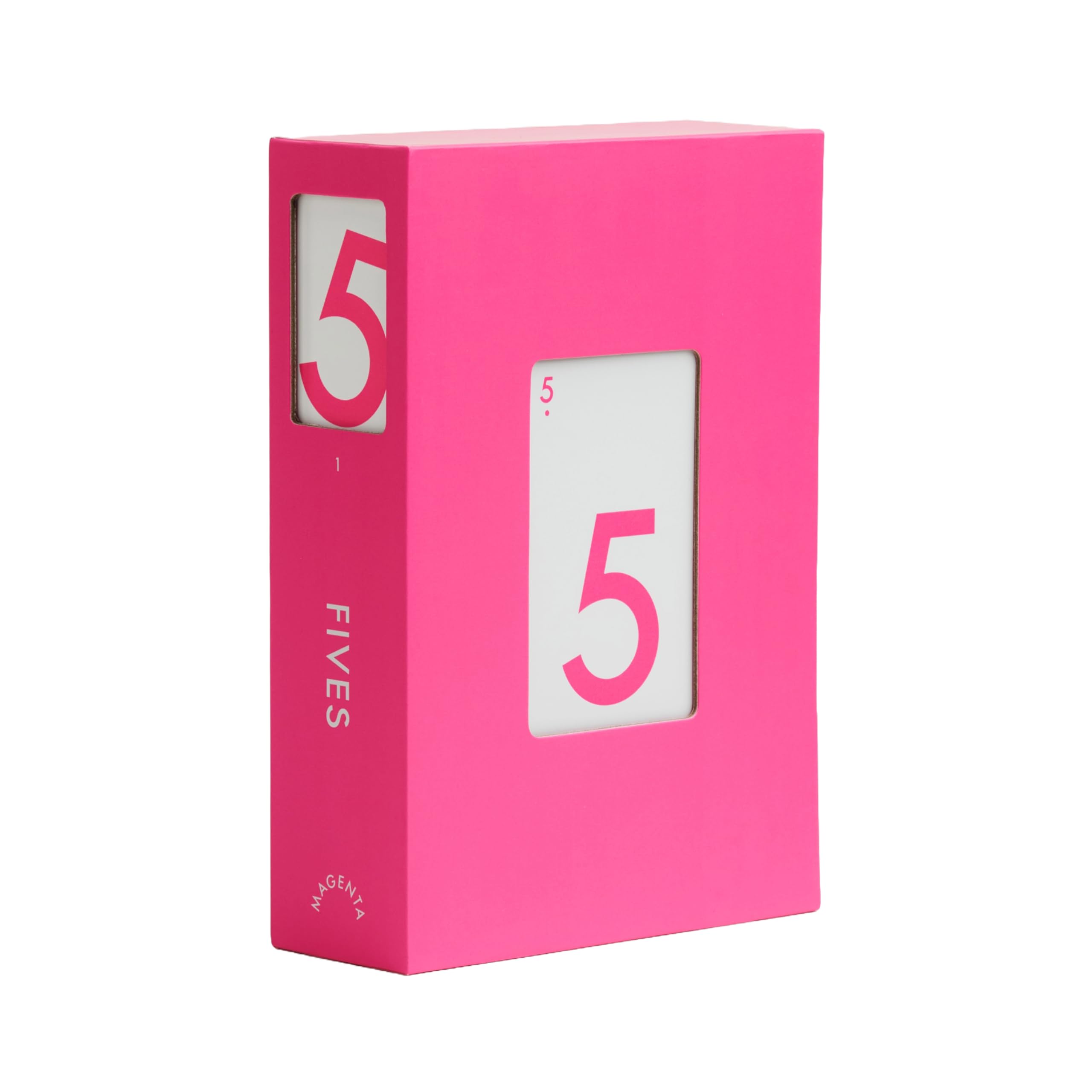 CMYK Fives Card Game Magenta, Fun Trick‑Taking Game for Kids & Adults with 52 Cards and 42 Chips – A Modern Twist on Hearts & Spades