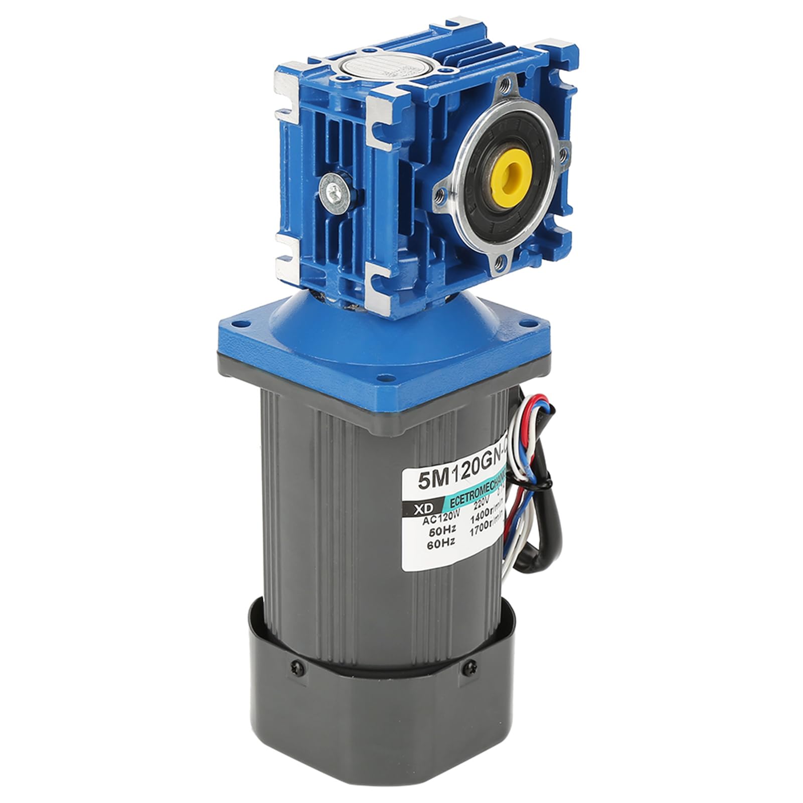 FTVOGUE 120 W AC 220 V Selbsthemmende Schneckengetriebemotorgeschwindigkeit Einstellbar mit Regler für Industrielle Automatisierung, Förderband, Tür, Tor (Untersetzungsverhältnis 25k)