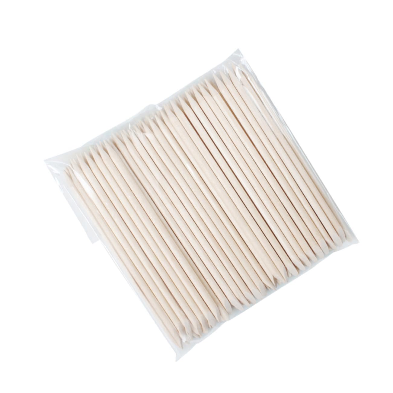 FOMIYES 100pcs Wood Sticks Nail Art Tool Cuticle Remover Cleaner under Nail Cleaner Abrasive Stick