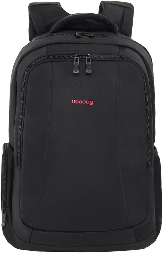 Business Laptop Backpack, Uoobag Slim Computer Backpack Travel Bag Anti Theft Water-Resistant for Men/Women/Students 15.6 Inch Black