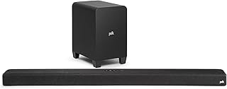 POLK Audio Signa S4 Soundbar with Wireless Subwoofer, eARC, True Dolby Atmos, Bluetooth, Ultra-Slim Sound Bar for TV with Wireless Sub, True 3D Surround Sound, Black