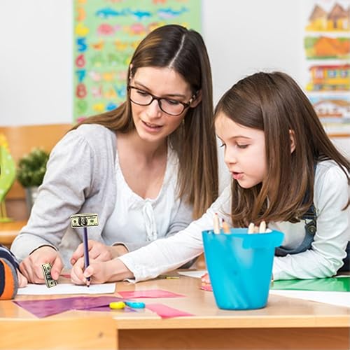 Miniatura 4 de ArtCreativity Borradores de 100 dólares Juego de borradores de goma grande de 12 a 2.75 pulgadas con diseño de réplica de dinero, divertidos