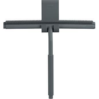 blomus Lavea Silicone Shower Squeegee, 26 cm, Magnet | Studded rubber lip for glass, mirrors and tiles, sturdy metal core, in