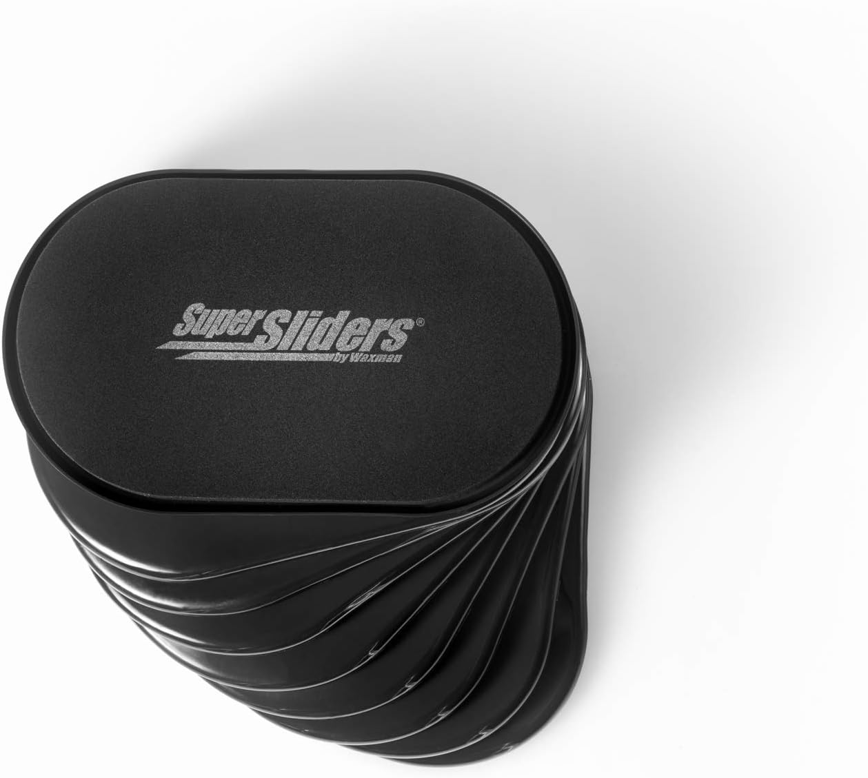 Super Sliders 5-3/4" x 9-1/2" XL Oval Reusable Furniture Sliders for Carpet, Anti-Slip Protective Furniture Moving Pads for Beds, Sofas, Dressers, Set of 4, Black