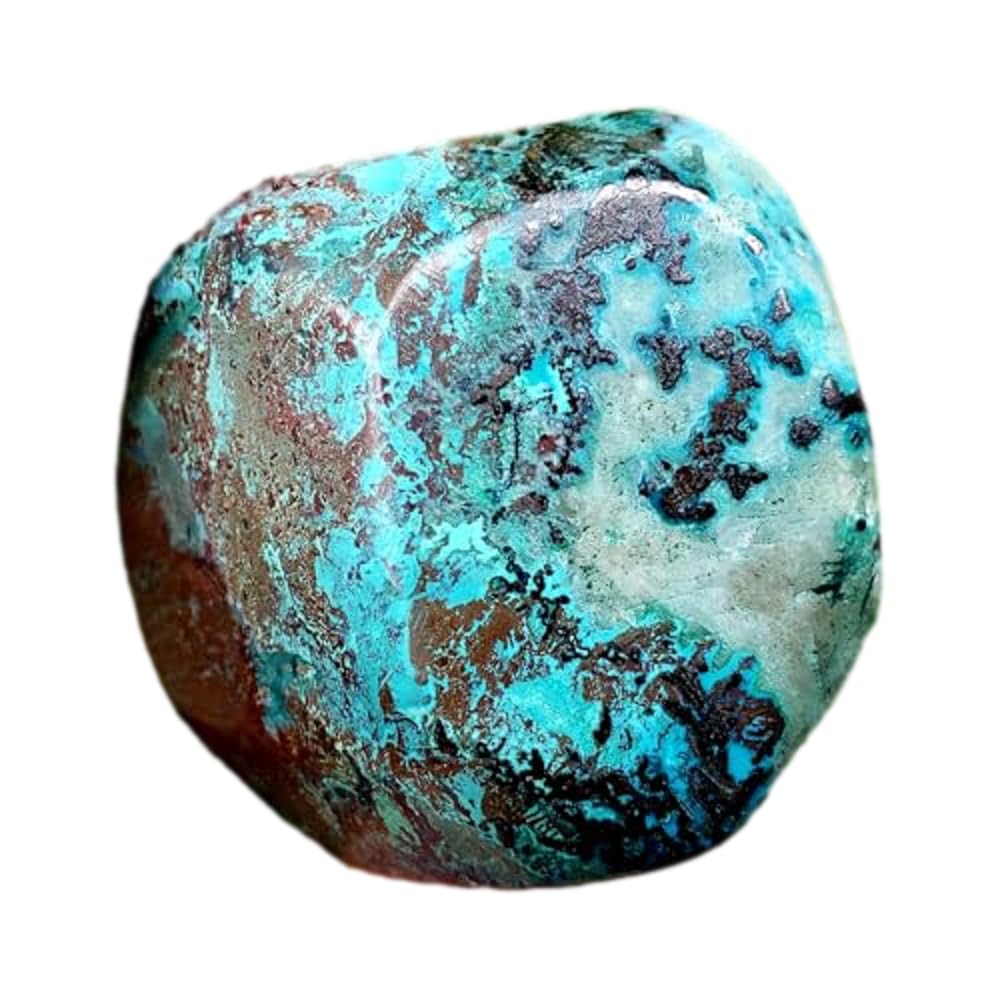 Shattuckite with malachite Tumbled & Hand Polished Natural Healing Crystal Gemstone Specimen Stone - 1pc #18, Large, blue
