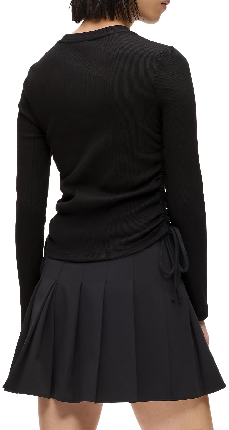 Karl Lagerfeld Jeans Damen Ruched Ribbed Top