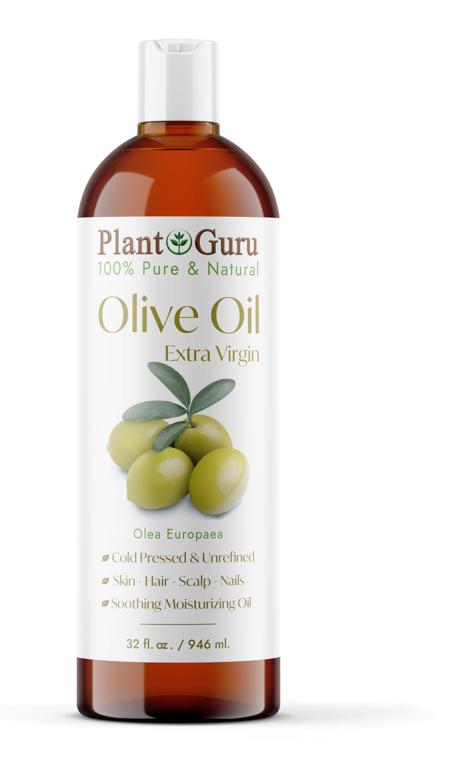 Olio extravergine di oliva 100% puro e naturale non raffinato olio vettore - Pressato a freddo - Nutriente per la cura della pelle e dei capelli - Sapore ricco per la cucina e la routine di bellezza