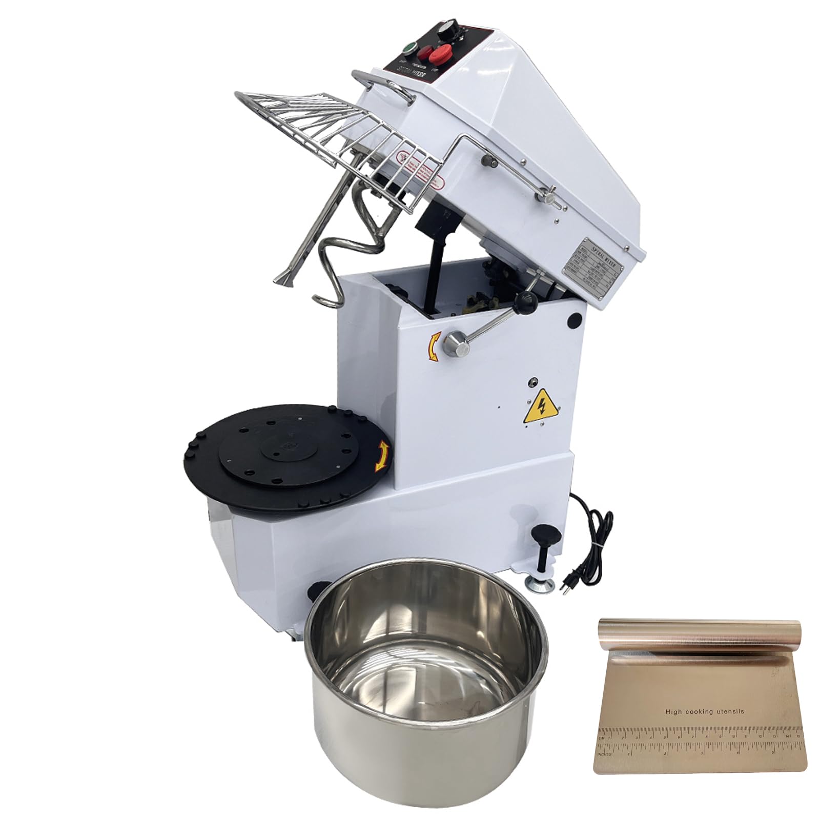 WYDDDARY 20L Food Mixer Machine Dual Rotating Dough Kneading Machine with Detachable Stainless Steel Bucket Dough Blender Machine With a Dough Knife For Pizza Bakery 110V 1500W