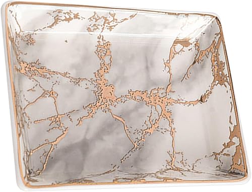 Miniatura 8 de ABOOFAN 3pcs bandejas decorativas trinket tray ceramic tray ceramic ring tray ceramic ring plate earring tray decorative serving tray decor tray