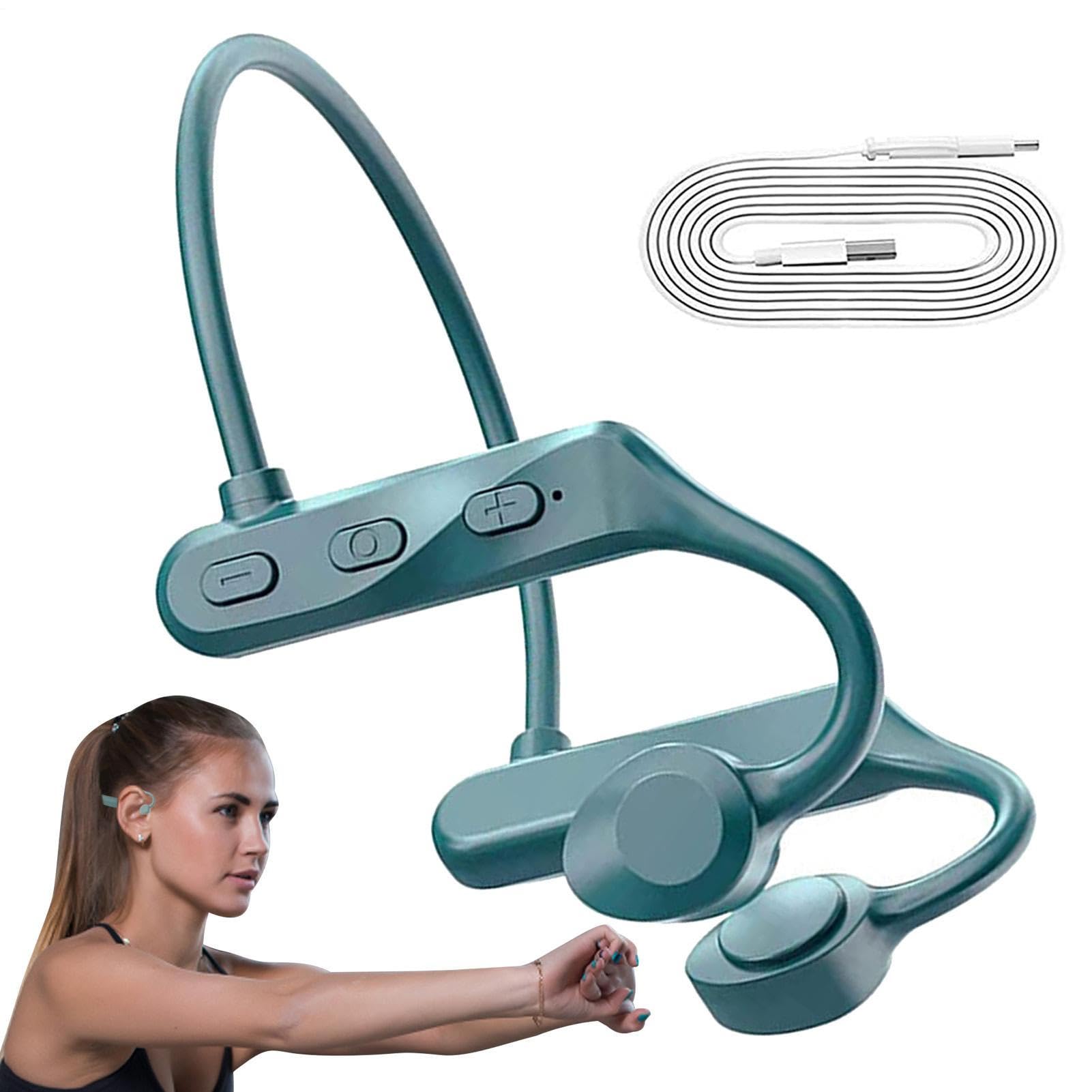 Auriculares de conducción de Huesos: diseño inalámbrico de Oreja Abierta Ligera, Auriculares Deportivos Bluetoth Resistentes al Sudor Resistente al Agua, auriculare de Ajuste Seguros cómodos | Ejecu