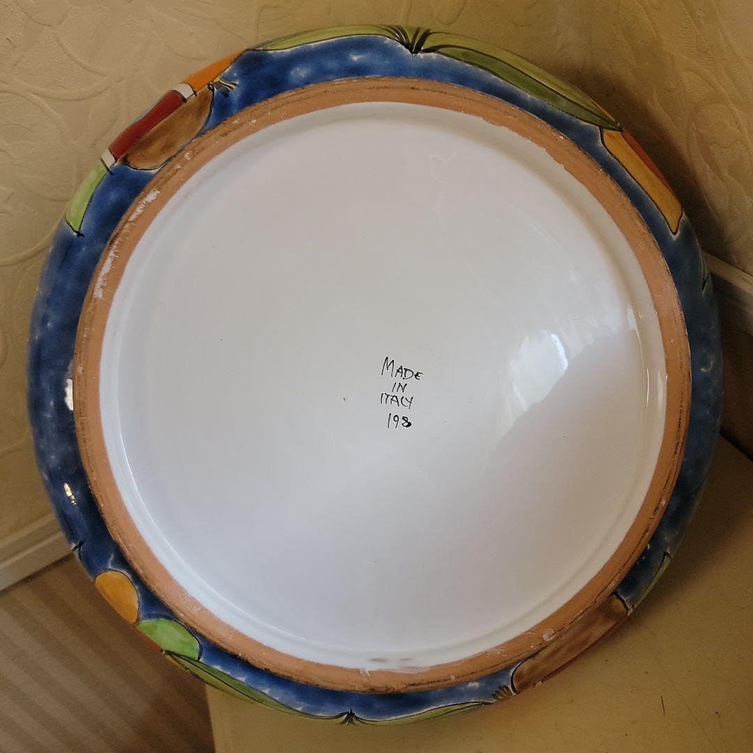 イタリア製　パルッカ　特大の深皿　大型鉢　ふた付き　希少　ヴィンテージ Amazon.co.jp: イタリア陶器 パルッカ 特大の深皿 大型鉢 ふた
