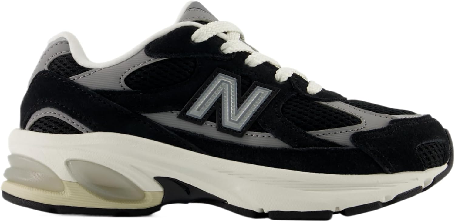 New Balance 2010 Lace Pre Girls | Boys Kids Running Inspired Shoes (P201062E) (Black/Shadow Grey)