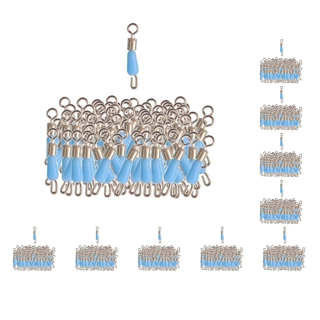 Girelle a clip in metallo a cambio rapido per lenza, colore blu