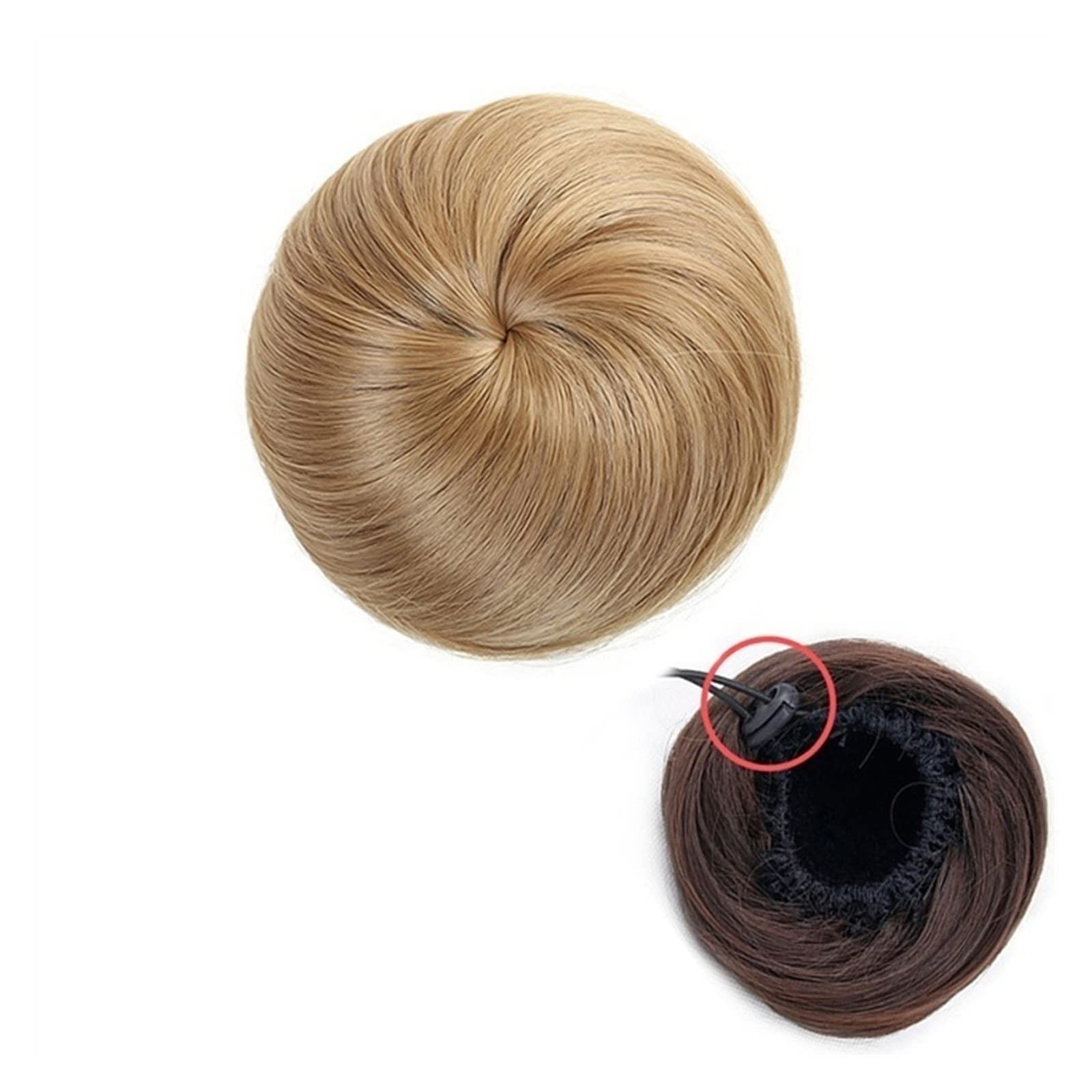 Elastici per capelli per donna Chignon dritto Chignon dritto Chignon ciambella sintetica Parrucchino con coulisse sintetica Chignon da balletto finto per donne Ragazze Lady Chignon per capelli