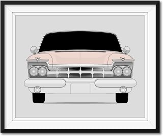 Chrysler Imperial Crown (1959) Convertible Inspired Poster Print Wall Art Decor Handmade (Unframed)