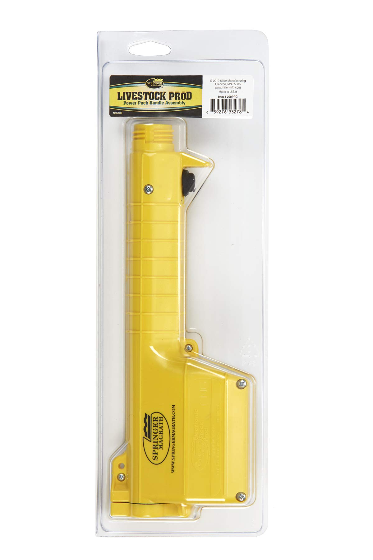 Springer Magrath® Cattle Prod Handle Assembly | Power Pak Livestock Prod | Power Pack in Clamshell