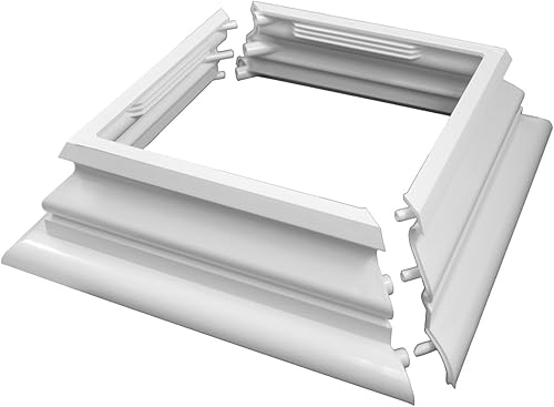 WEATHERABLES Falda de poste de 4 x 4 Falda de poste de vinilo de alta calidad resistente a la intemperie con fácil instalación a presión en patios,