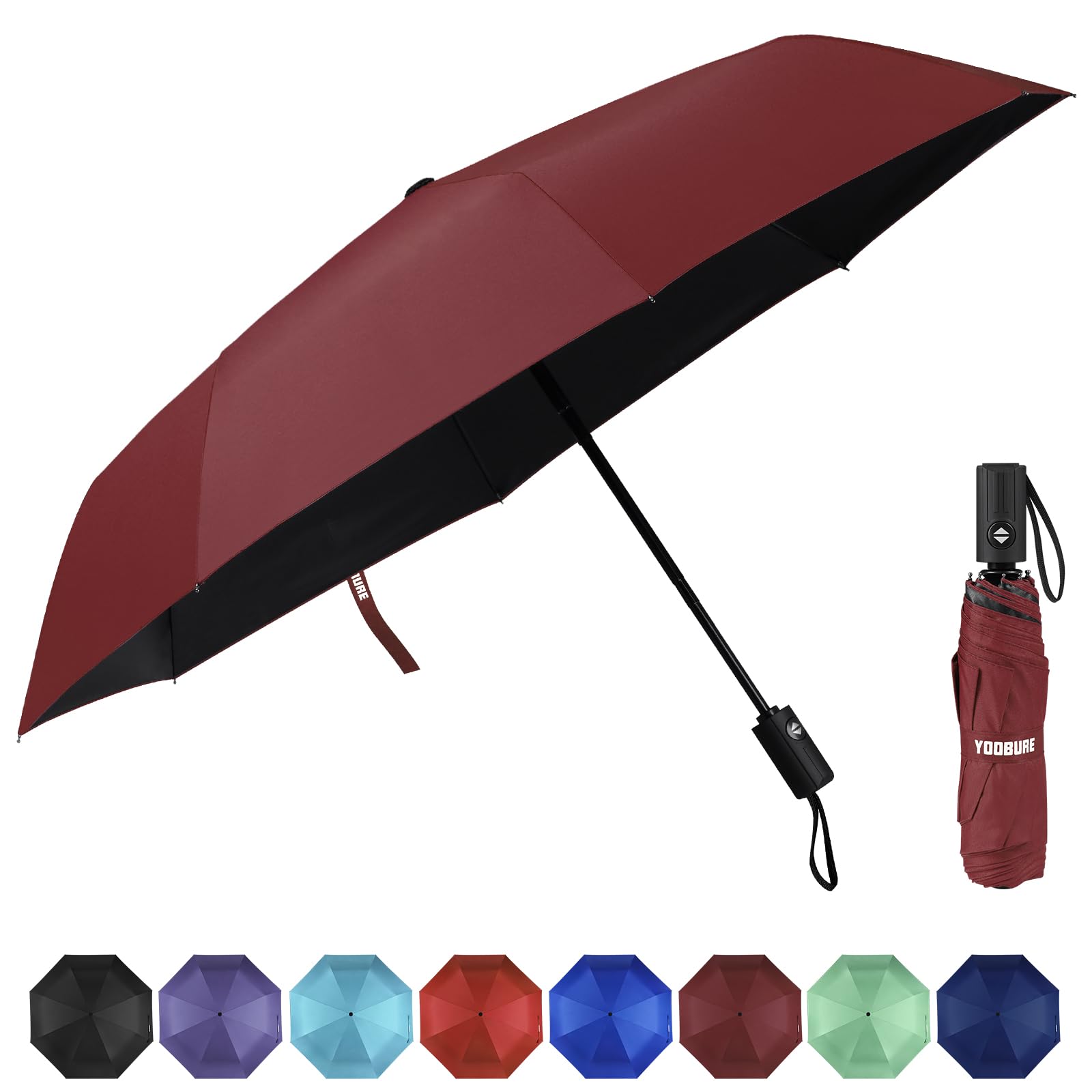YoobureSmall Mini Umbrella with Case Light Compact Design Perfect for Travel Lightweight Portable Parasol Outdoor Sun&Rain Umbrellas
