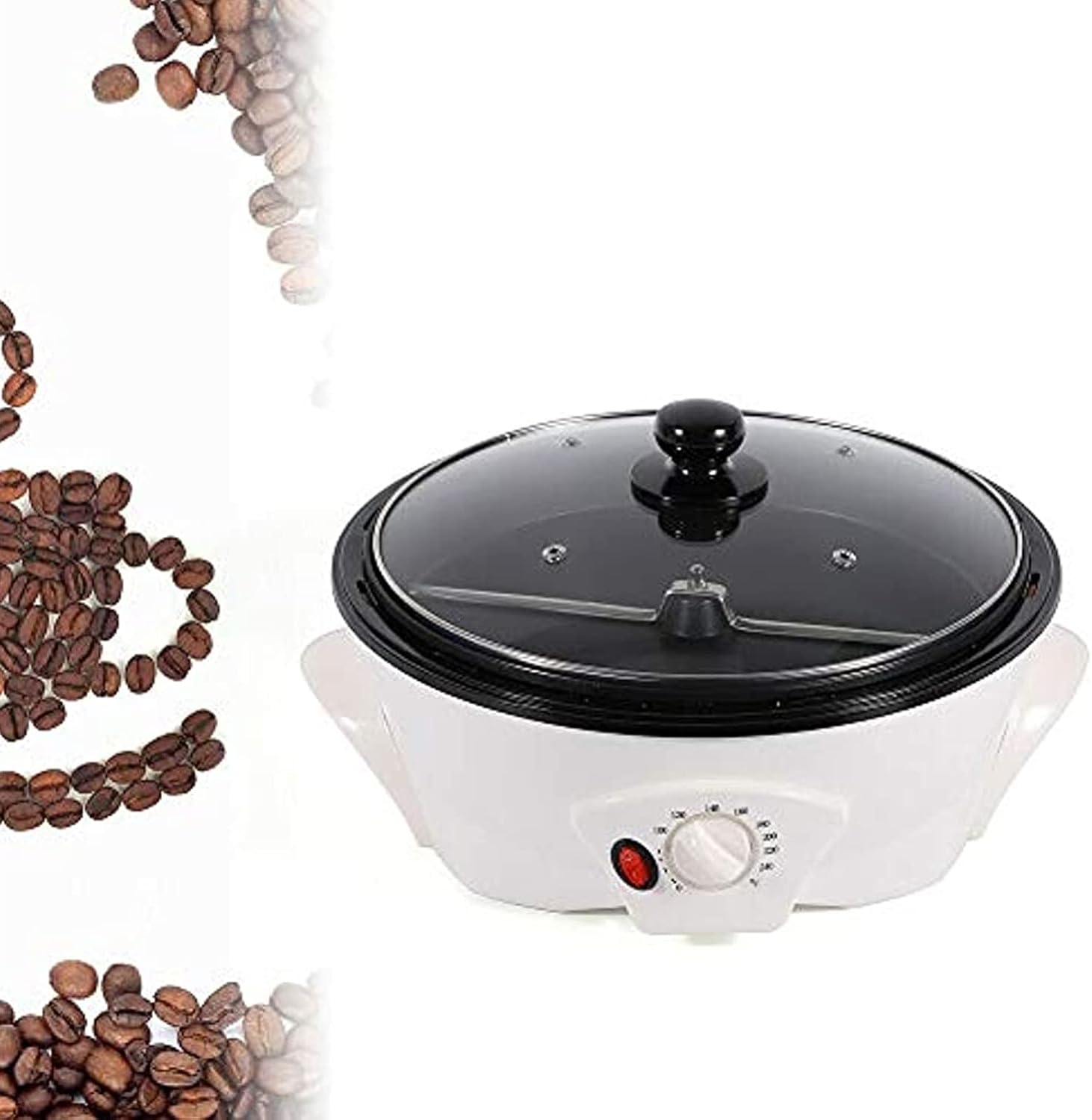 Home Coffee Beans Roasting Machine Coffee Roaster Machine with Temperature Adjustment 100-240℃ for Homecafe Roasting Rich Flavour 1200W