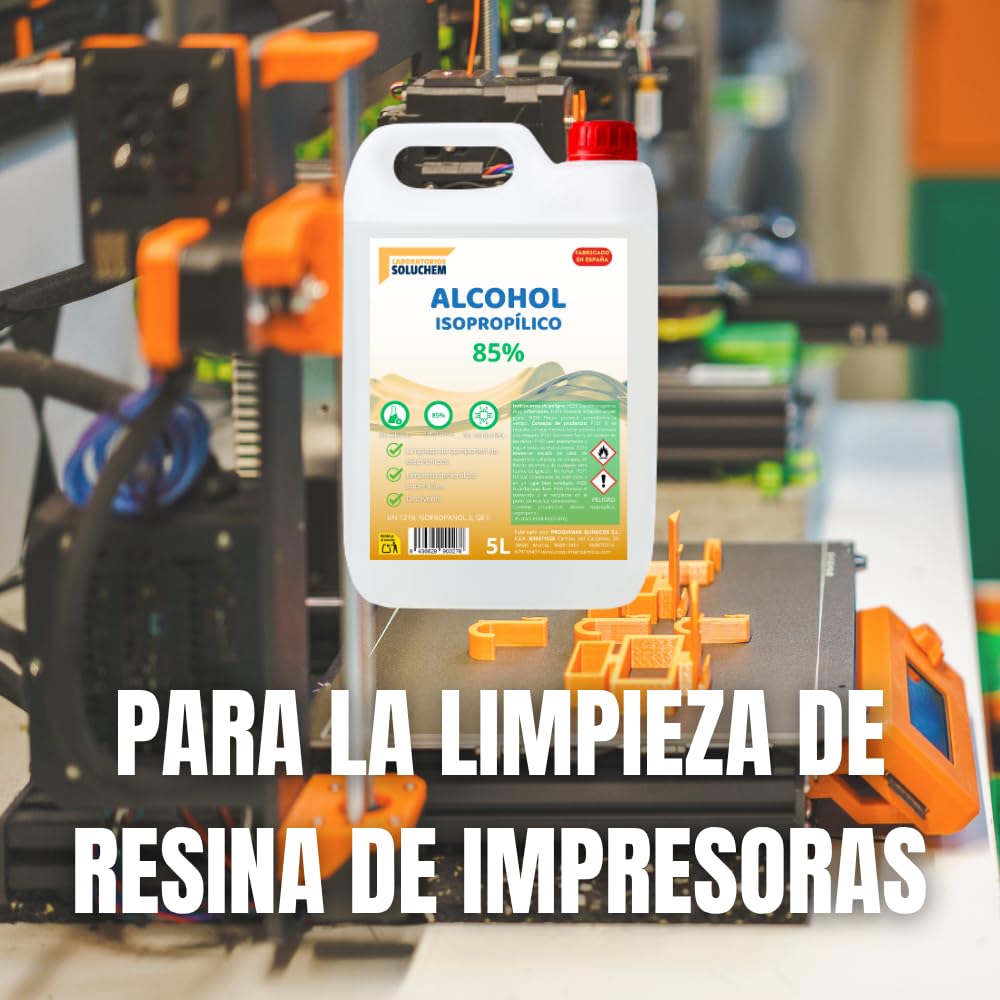 Alcohol Isopropílico 85% - 5 Litros | Limpieza Electrónica y Eliminación de Residuos | Uso Profesional e Industrial