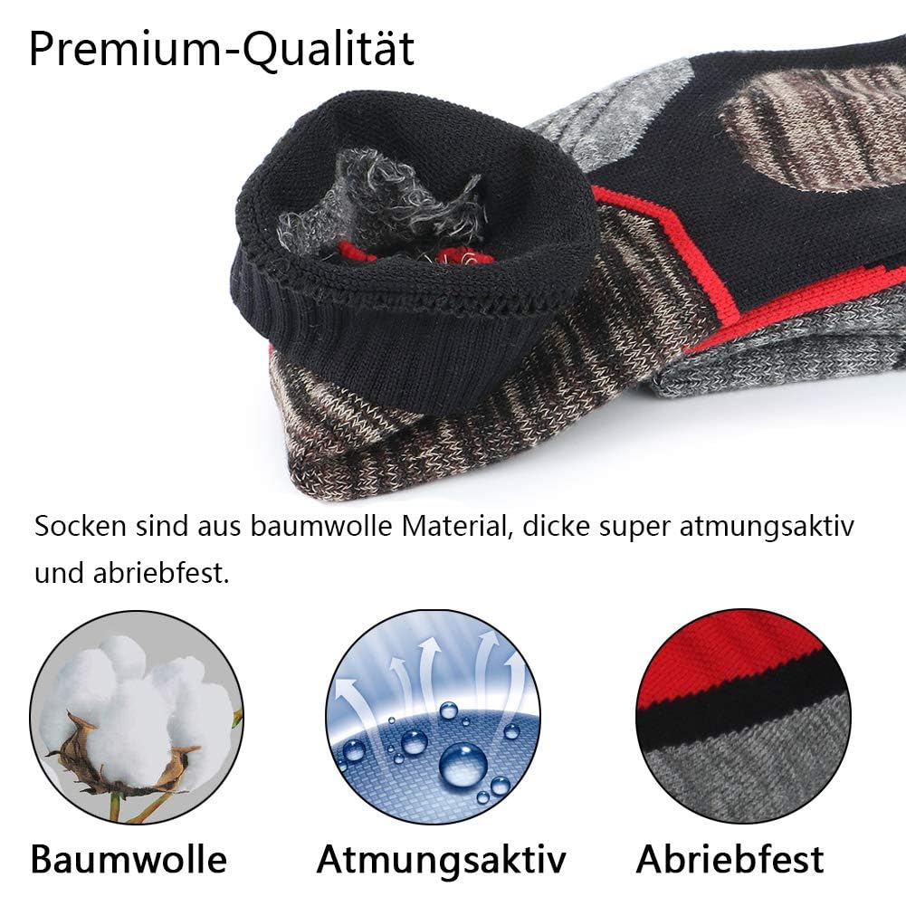 JTENG 2 Paia Calze da Sci, Calzini Invernali Calde al Ginocchio, Calzini Sportivi Termiche Invernali per Touring, Alpinismo, Snowboard