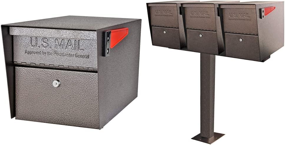 Mail Boss 7508 Mail Manager Security Mailbox and 7143 Box Spreader Bar