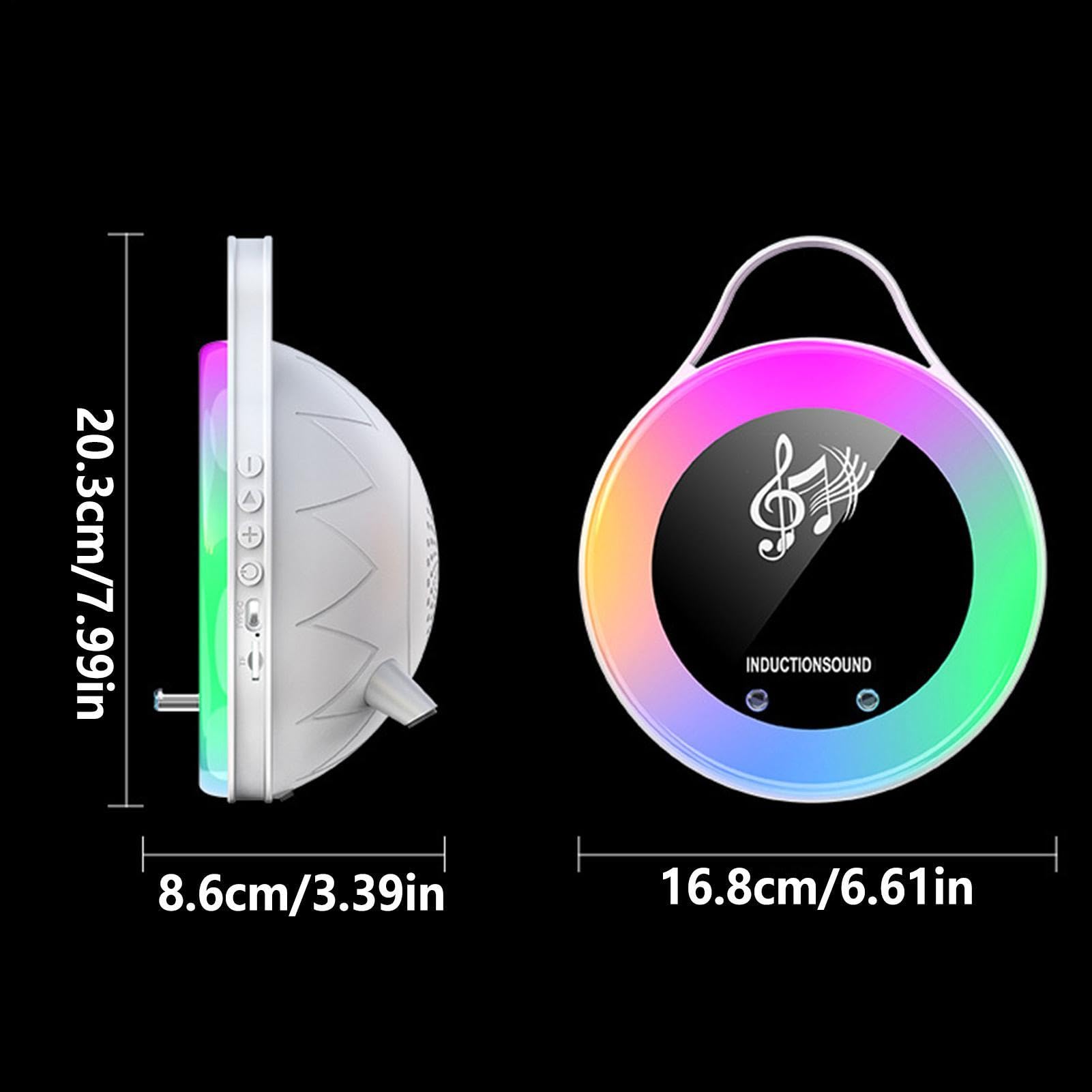 Altoparlante portatile, con RGB, suono Hi-Fi ricaricabile, altoparlante da | scrivania, telefono, musicale, per casa, camera da , soggiorno, viaggi, all'aperto, inaugurazione della