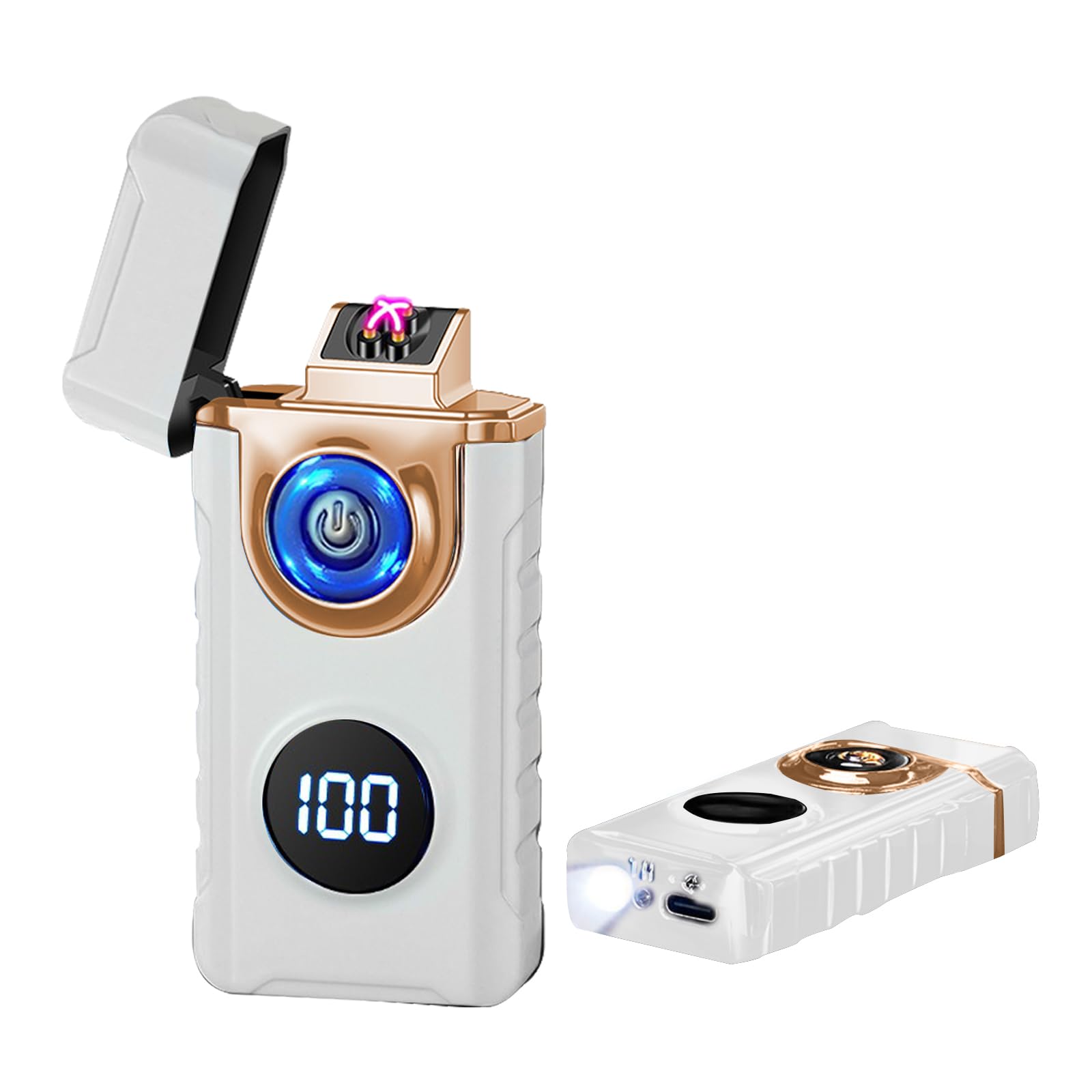 Briquet à arc électrique rechargeable USB et coupe-vent pour le camping