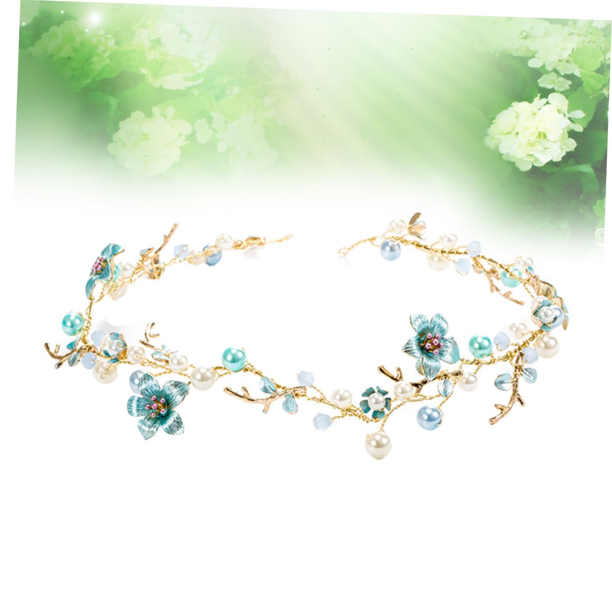 DOITOOL 3pezzi Elegante Fascia Per Sposa Con Fiori Lega e Perle Artificiali Accessorio Per Matrimonio e Cerimonie Decorazione Per Damigelle e Occasioni Speciali