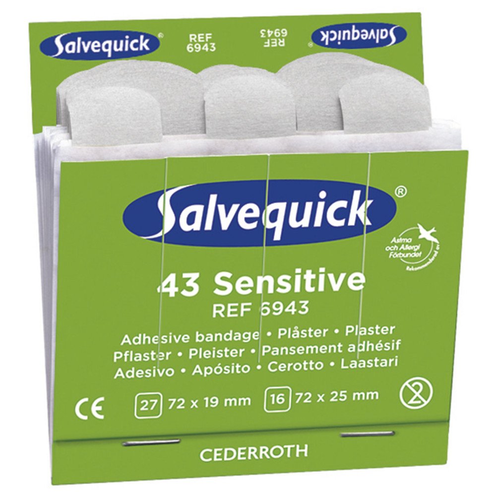 Salvequick Sensitive Pflaster, 6 Refills à 43 St.