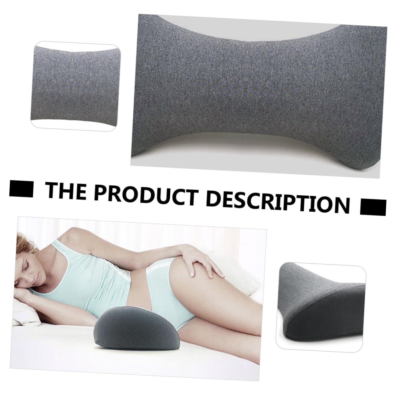 IMIKEYA Orthopädische Geformt Baumwolle aus Rückenkissen Lendenstützkissen mit Druckentlastung Ergonomisch für Schlafen und Schwangerschaft