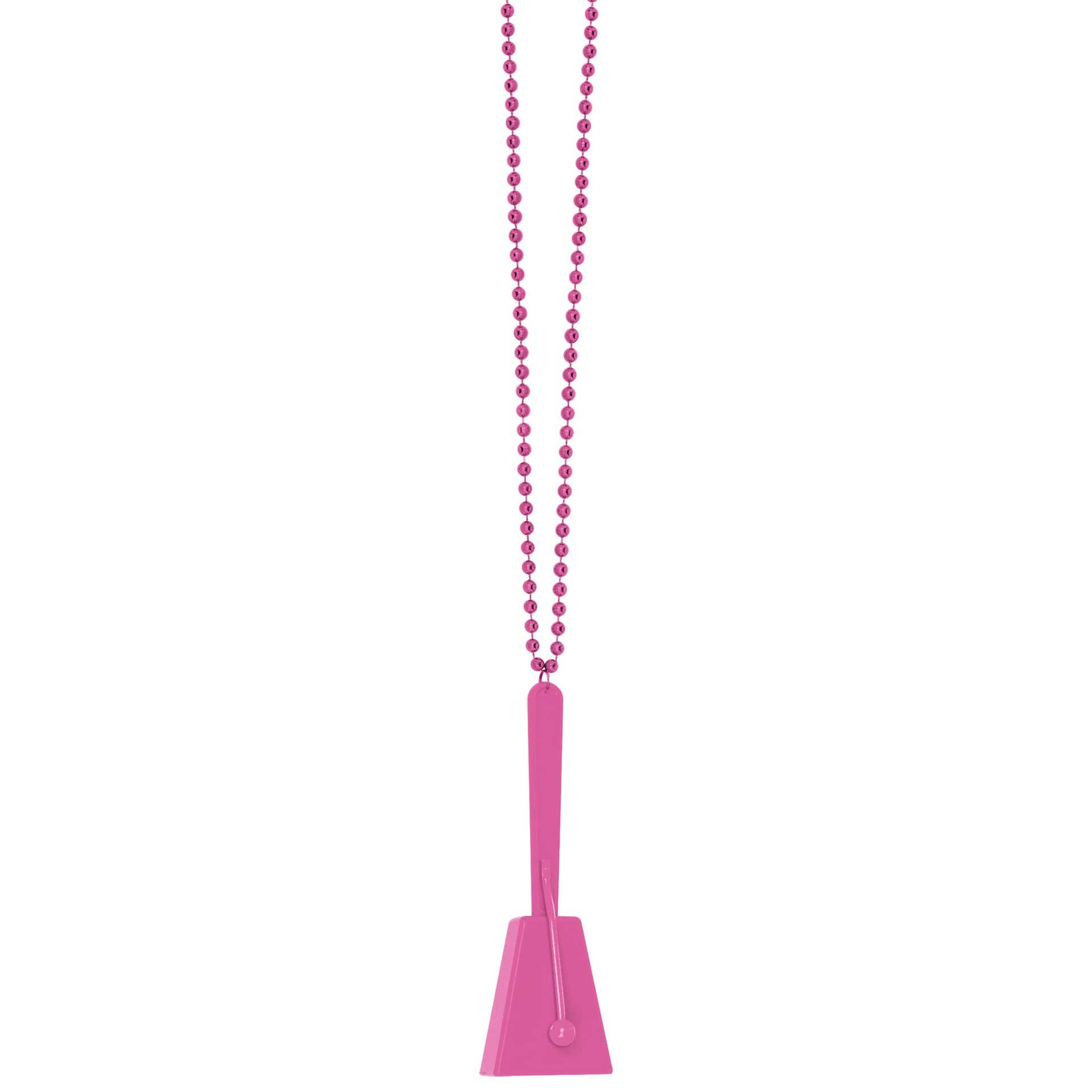 amscanNoisemaker Plastic Clacker Bead Necklace, 1 piece, pink