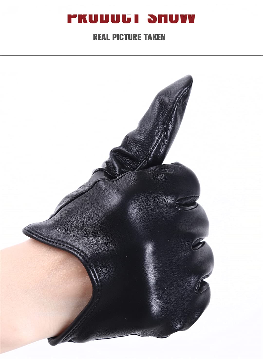 Guanti in pelle da donna in pelle alla moda Guanti da guida antivento per esterni Guanti da lavoro in pelle