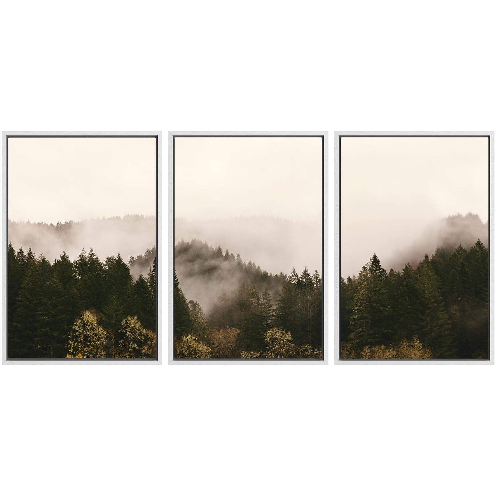 SIGNWIN Framed Canvas Print Wall Art Set Coastal Serenity Abstract Seaside Illustrations Modern Art Decorative Rustic Calm/Zen for Living Room, Bedroom, Office - 24"x36"x3 Natural — view 99