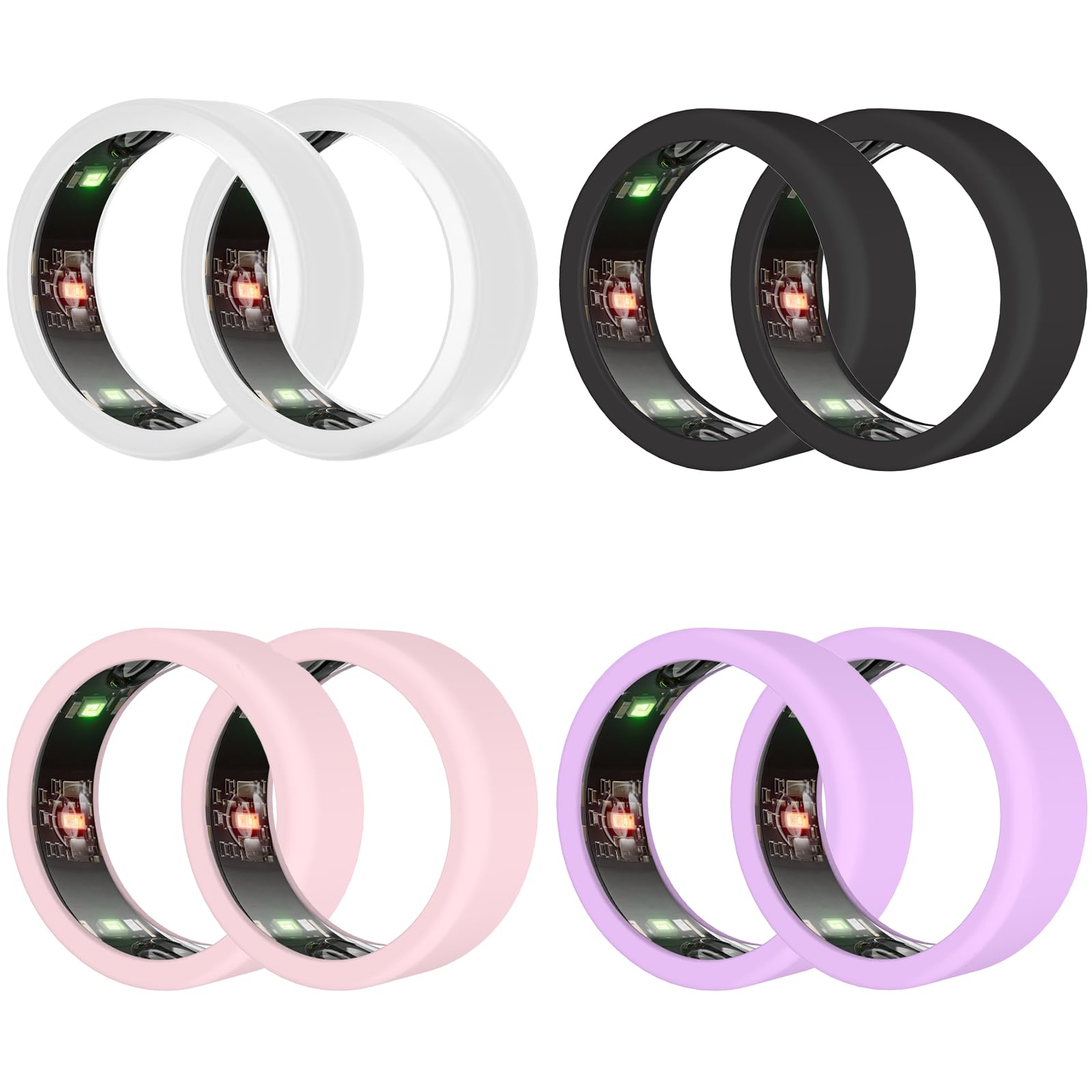 Cover for Oura Ring Protector- Cover for Samsung Glaxy Ring/Ultrahuman Ring Air/Ring Conn Case, Silicone Sleeve Guard Oura Ring Gen 3/Ultrahuman Ring/Ring Conn Working-out Men Women