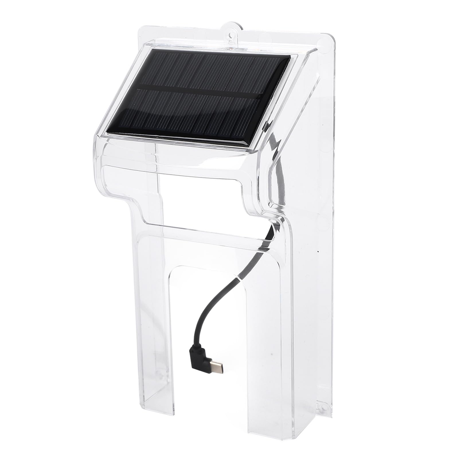 Doorbell Rain Cover with Solar Charger Solar Panel Powered Wireless Video Doorbell Protector Cover Water Proof Protector Transparent PC Material