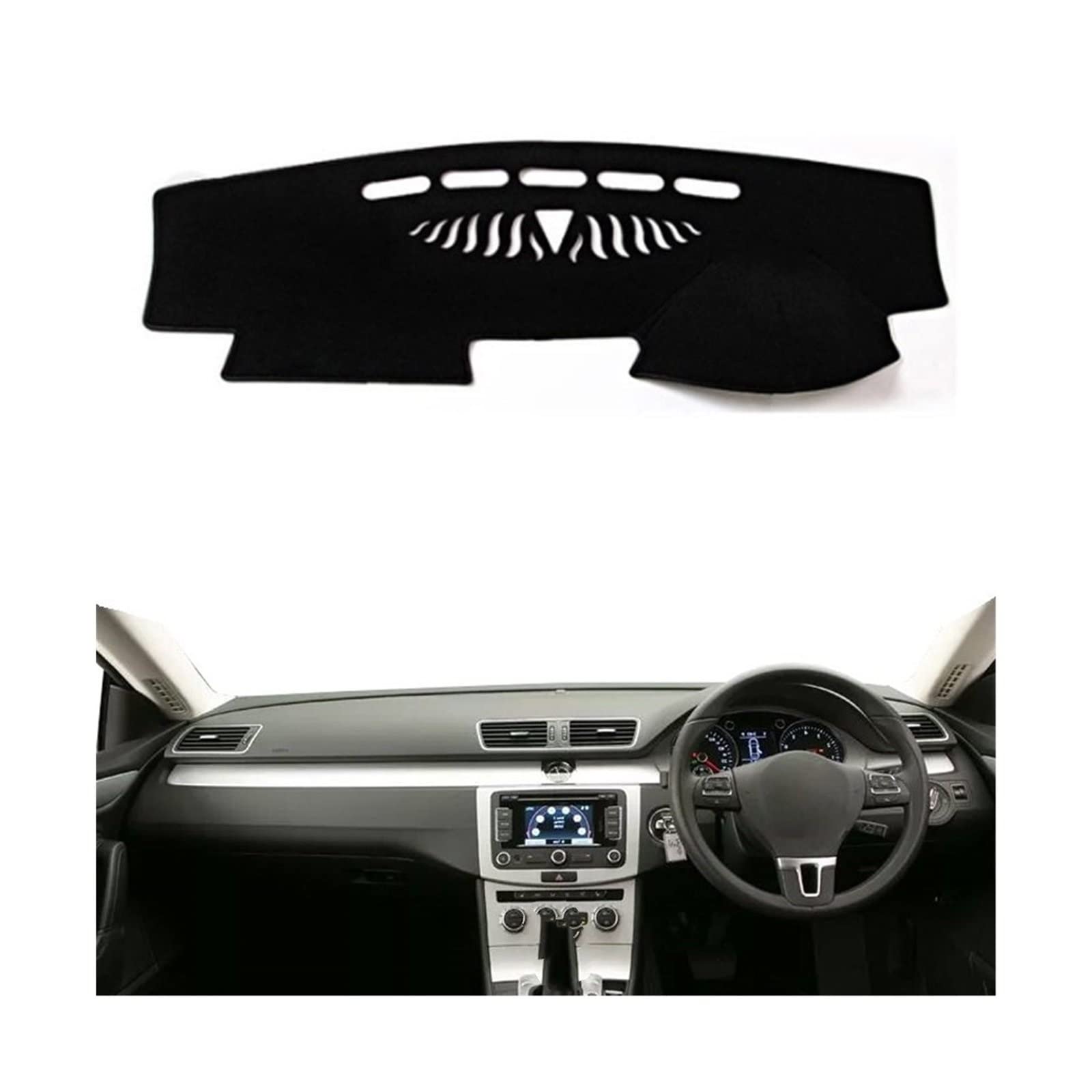 Cubierta para Salpicadero Coche Alfombrilla para Salpicadero Capa para VW CC para P&assat CC 2008-2017 2016 2015 2014 2013 2012 2011 2010 2009 Estilo Coche (Color : RHD 1)