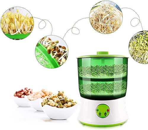 Miniatura 3 de Máquina de los brotes de haba de 2 capas, 110V de inteligencia automática electrónica saludable de los brotes de la semilla del fabricante casero