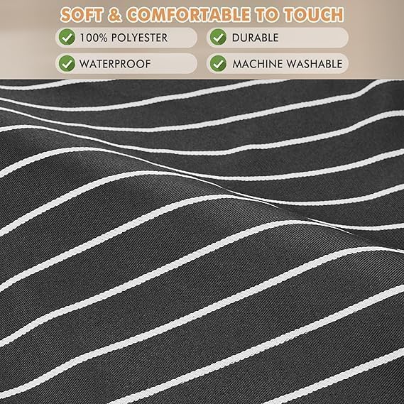 Miniatura 4 de 1 delantal de cocina, delantal de cocina con 2 bolsillos, correa ajustable para el cuello, delantal de chef, material negro resistente a la suciedad