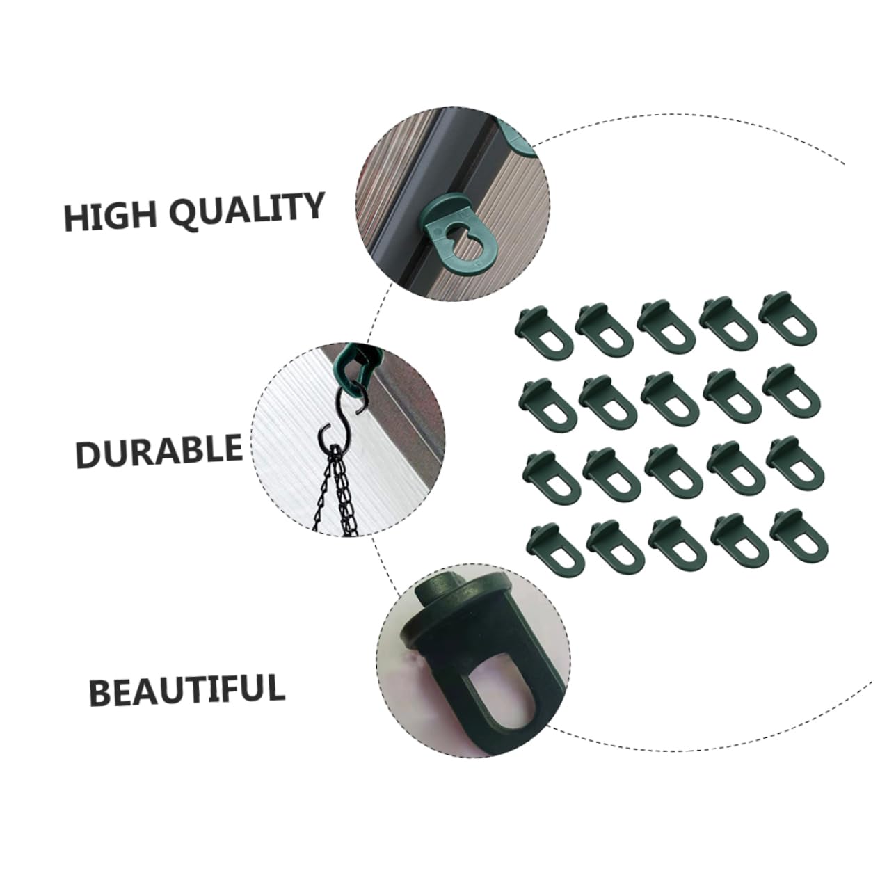 HEMOTON 3 Ensembles Crochet pour Pot De Fleurs Suspendu Cintres De Support De Plante Crochets De Panier Suspendu Crochets De Pot pour Suspendre Cintres À Fleurs Plastique 20 Pièces * 3