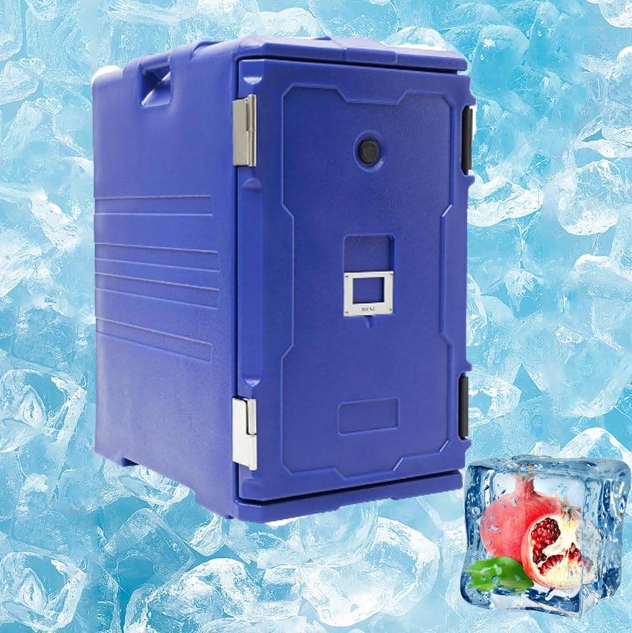 Sac de transport alimentaire isotherme avec ouverture frontale et poignées pour usage commercial