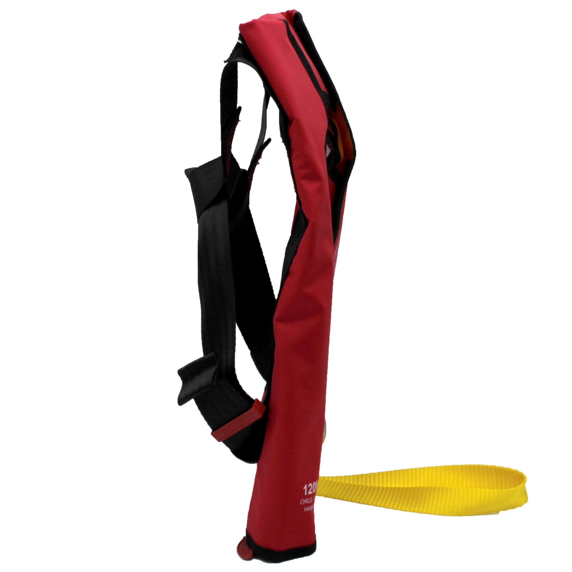 Orangemarine - Chaleco hinchable esencial infantil automático con arnés 120 N, color rojo