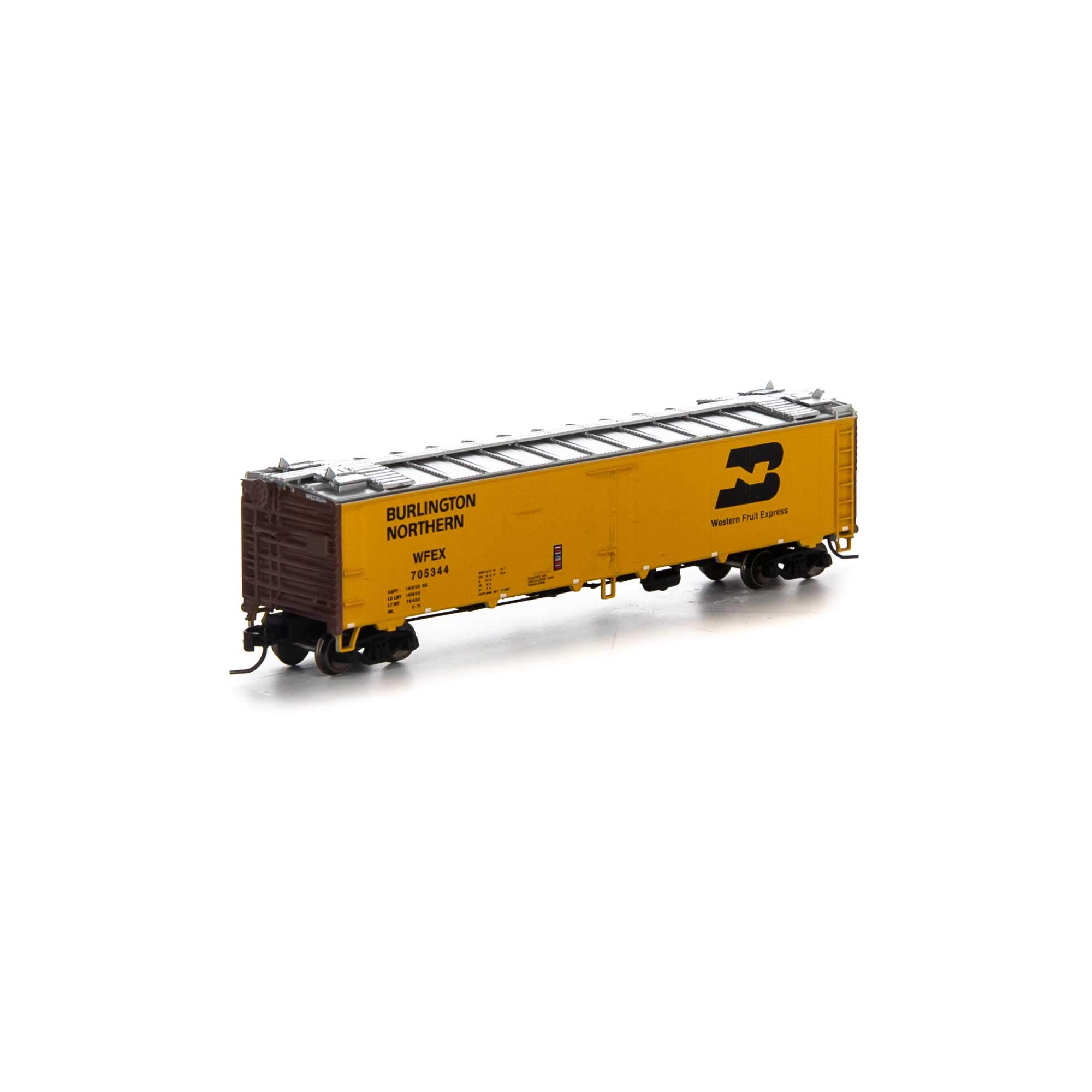 Athearn N 50' Ice Bunker Reefer WFE BN #705344, ATH7296